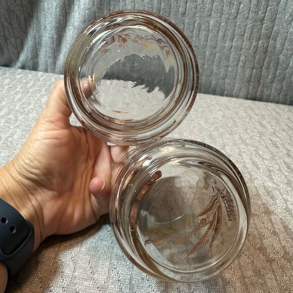 Vintage Set Of Two Libbey Golden Wheat 4 inch Juice Glasses - Picture 3 of 3